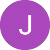 Purple circle with a white capital letter J in the center.